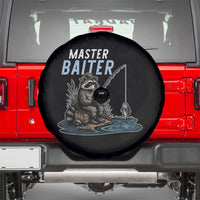 Funny Raccoon Fishing Spare Tire Cover Master Baiter Fisherman