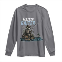 Funny Raccoon Fishing Long Sleeve Shirt Master Baiter Fisherman