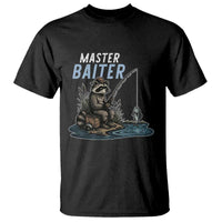 Funny Raccoon Fishing T Shirt Master Baiter Fisherman