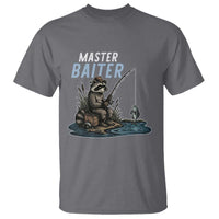 Funny Raccoon Fishing T Shirt Master Baiter Fisherman
