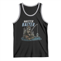 Funny Raccoon Fishing Tank Top Master Baiter Fisherman