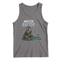 Funny Raccoon Fishing Tank Top Master Baiter Fisherman