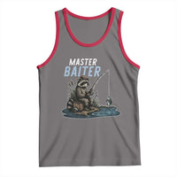 Funny Raccoon Fishing Tank Top Master Baiter Fisherman