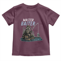 Funny Raccoon Fishing Toddler T Shirt Master Baiter Fisherman
