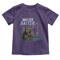 Funny Raccoon Fishing Toddler T Shirt Master Baiter Fisherman