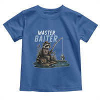 Funny Raccoon Fishing Toddler T Shirt Master Baiter Fisherman
