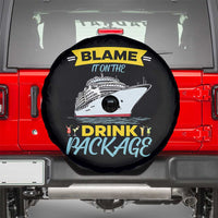 Funny Cruise Vacation Spare Tire Cover Blame It On The Drink Package - Wonder Print Shop
