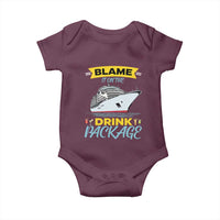 Funny Cruise Vacation Baby Onesie Blame It On The Drink Package - Wonder Print Shop