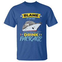 Funny Cruise Vacation T Shirt Blame It On The Drink Package - Wonder Print Shop