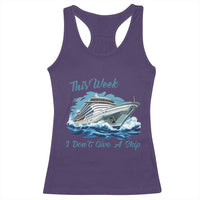 Funny Cruise Vacation Racerback Tank Top This Week I Do Not Give A Ship - Wonder Print Shop
