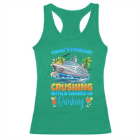 Funny Cruise Vacation Trip Drinking Racerback Tank Top Today Is Forecast Cruising With A Chance Of Drinking - Wonder Print Shop