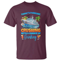 Funny Cruise Vacation Trip Drinking T Shirt Today Is Forecast Cruising With A Chance Of Drinking - Wonder Print Shop