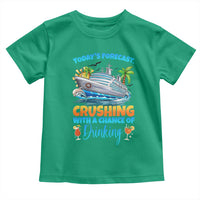 Funny Cruise Vacation Trip Drinking Toddler T Shirt Today Is Forecast Cruising With A Chance Of Drinking - Wonder Print Shop