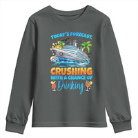 Funny Cruise Vacation Trip Drinking Youth Sweatshirt Today Is Forecast Cruising With A Chance Of Drinking - Wonder Print Shop