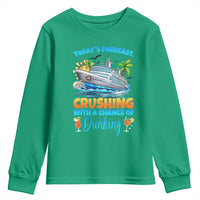 Funny Cruise Vacation Trip Drinking Youth Sweatshirt Today Is Forecast Cruising With A Chance Of Drinking - Wonder Print Shop
