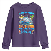 Funny Cruise Vacation Trip Drinking Youth Sweatshirt Today Is Forecast Cruising With A Chance Of Drinking - Wonder Print Shop
