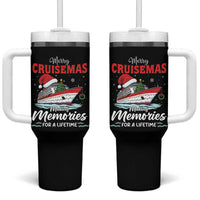 Christmas Cruise Tumbler With Handle Merry Cruisemas Making Memories For A Life Time - Wonder Print Shop