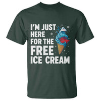 Funny Cruise T Shirt I Am Just Here For The Free Ice Cream - Wonder Print Shop