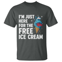 Funny Cruise T Shirt I Am Just Here For The Free Ice Cream - Wonder Print Shop