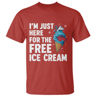 Funny Cruise T Shirt I Am Just Here For The Free Ice Cream - Wonder Print Shop