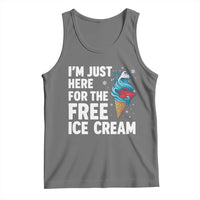 Funny Cruise Tank Top I Am Just Here For The Free Ice Cream - Wonder Print Shop