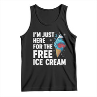 Funny Cruise Tank Top I Am Just Here For The Free Ice Cream - Wonder Print Shop