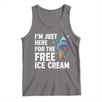 Funny Cruise Tank Top I Am Just Here For The Free Ice Cream - Wonder Print Shop