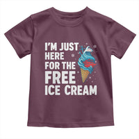 Funny Cruise Toddler T Shirt I Am Just Here For The Free Ice Cream - Wonder Print Shop