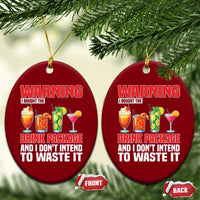 Funny Cruise Ship Ceramic Ornament Warning I Bought The Drink Package - Wonder Print Shop