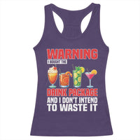 Funny Cruise Ship Racerback Tank Top Warning I Bought The Drink Package - Wonder Print Shop