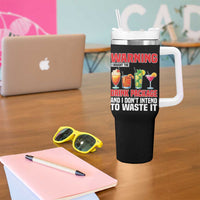 Funny Cruise Ship Tumbler With Handle Warning I Bought The Drink Package - Wonder Print Shop