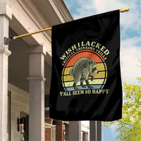 Wish I Lacked Critical Thinking Skills Y'all Seem So Happy Garden Flag Retro Jimothy Raccoon Sarcastic Quote Gift