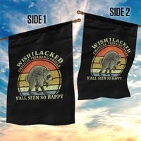 Wish I Lacked Critical Thinking Skills Y'all Seem So Happy Garden Flag Retro Jimothy Raccoon Sarcastic Quote Gift
