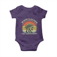 Wish I Lacked Critical Thinking Skills Y'all Seem So Happy Baby Onesie Retro Jimothy Raccoon Sarcastic Quote Gift