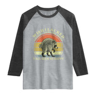 Wish I Lacked Critical Thinking Skills Y'all Seem So Happy Raglan Shirt Retro Jimothy Raccoon Sarcastic Quote Gift