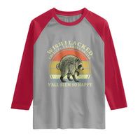 Wish I Lacked Critical Thinking Skills Y'all Seem So Happy Raglan Shirt Retro Jimothy Raccoon Sarcastic Quote Gift