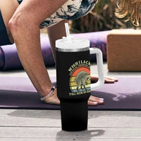 Wish I Lacked Critical Thinking Skills Y'all Seem So Happy Tumbler With Handle Retro Jimothy Raccoon Sarcastic Quote Gift