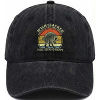 Wish I Lacked Critical Thinking Skills Y'all Seem So Happy Washed Cotton Baseball Cap Retro Jimothy Raccoon Sarcastic Quote Gift
