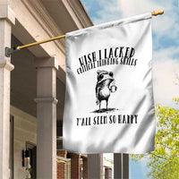 Wish I Lacked Critical Thinking Skills Y'all Seem So Happy Garden Flag Funny Frog Sarcastic Quote