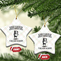 Wish I Lacked Critical Thinking Skills Y'all Seem So Happy Ceramic Ornament Funny Frog Sarcastic Quote
