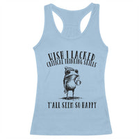 Wish I Lacked Critical Thinking Skills Y'all Seem So Happy Racerback Tank Top Funny Frog Sarcastic Quote