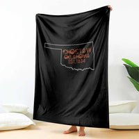Choctaw Oklahoma OK Map Established 1834 Throw Blanket
