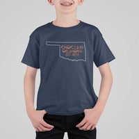 Choctaw Oklahoma OK Map Established 1834 T Shirt For Kid