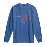 Choctaw Oklahoma OK Map Established 1834 Long Sleeve Shirt