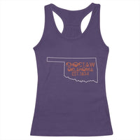 Choctaw Oklahoma OK Map Established 1834 Racerback Tank Top