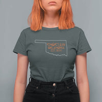 Choctaw Oklahoma OK Map Established 1834 T Shirt For Women