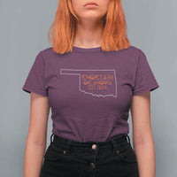 Choctaw Oklahoma OK Map Established 1834 T Shirt For Women
