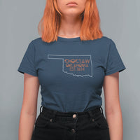Choctaw Oklahoma OK Map Established 1834 T Shirt For Women