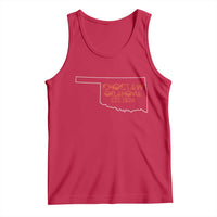 Choctaw Oklahoma OK Map Established 1834 Tank Top