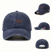 Choctaw Oklahoma OK Map Established 1834 Washed Cotton Baseball Cap